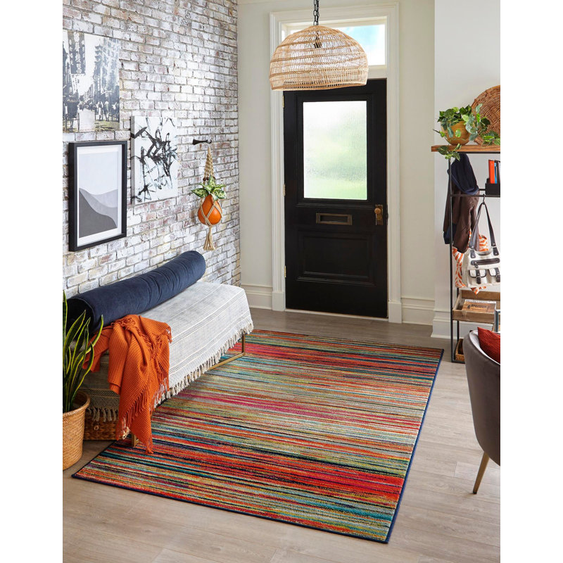 Analiese Striped Indoor Rug, Rectangle 5'3" x 8'