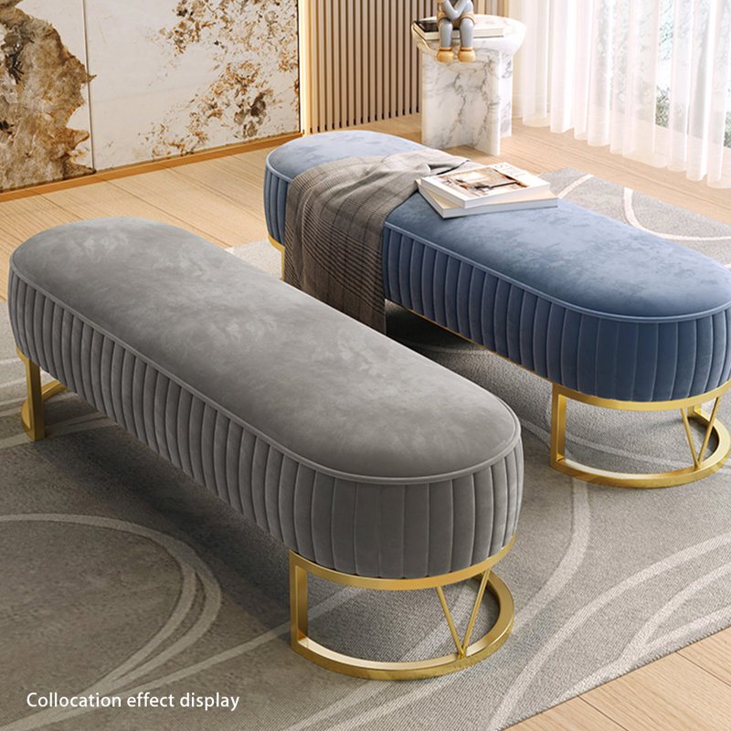 Banc avec revêtement, Gris, H 16,93 po x l 39,37 po x P 17,72 po