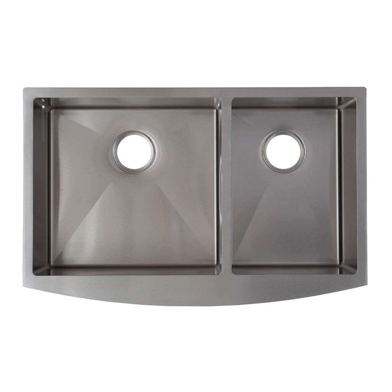 33 " L Double Bowl Stainless Steel Kitchen Sink, Stainless Steel