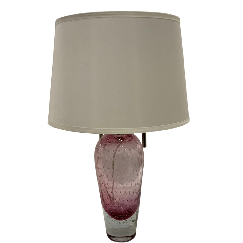 Lampes de table en verre Kimlee avec abat-jour en lin