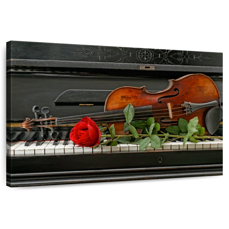 Abarca Romantic Piano And Violin, 16" H x 24" W
