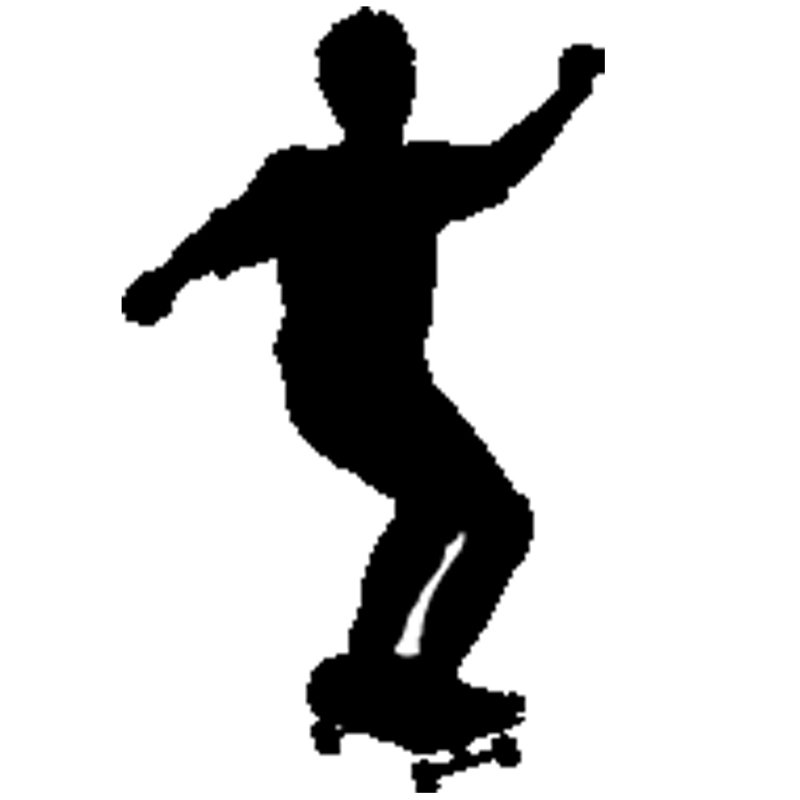 Adhésif décoratif Skateboard, H 60 po x l 37 po