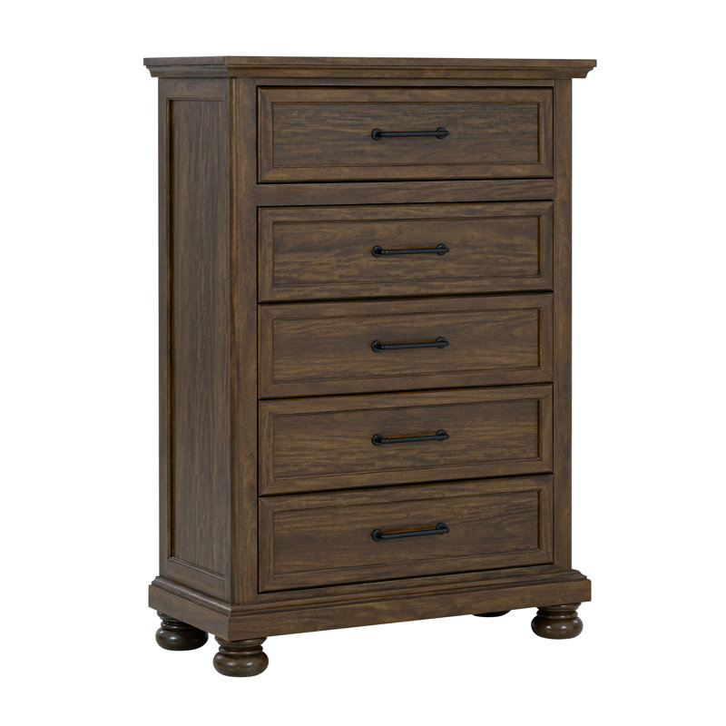 Dark Brown 5-Drawer Chest