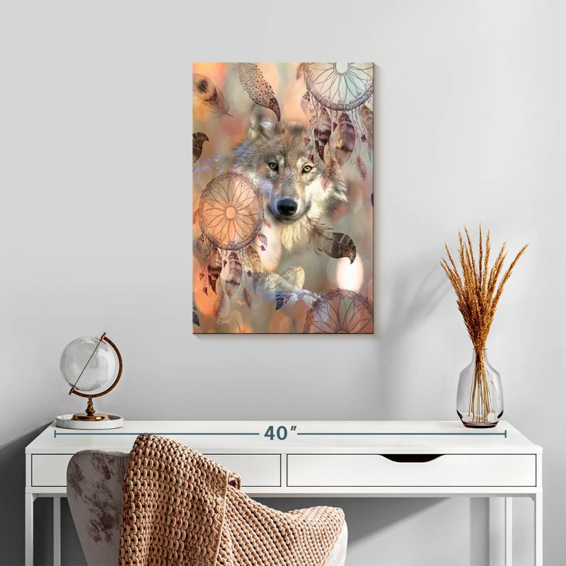 Brampt The Dream Wolf, 24" H x 16" W