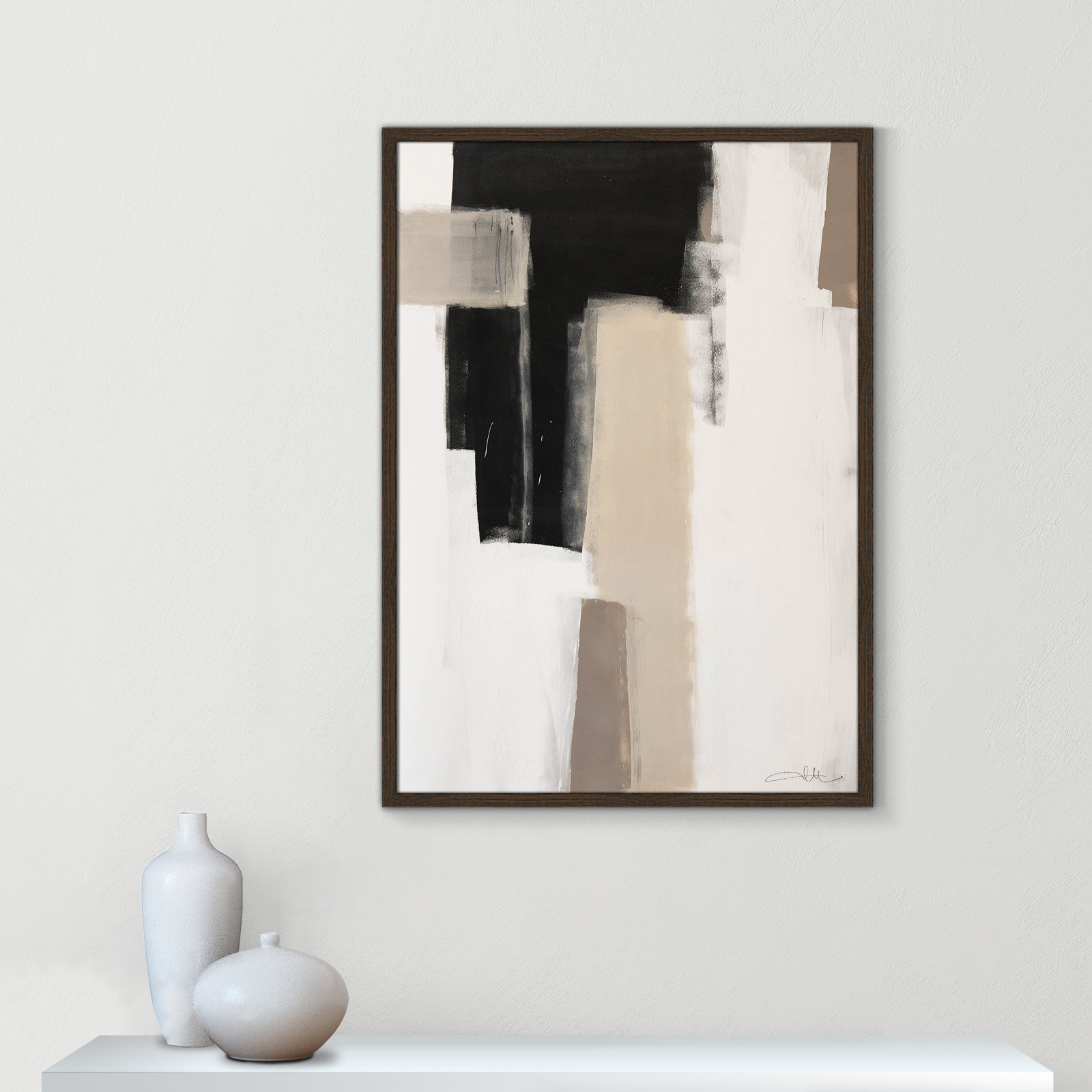 Earth Scapes I Print, 35.5" H x 25.5" W x 1.25" D, Walnut Slim Unmatted Picture Framed
