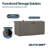 Suncast 53 in. W x 26 in. D Resin Wicker Deck Box for Outdoor Storage, Made in the USA-37787182