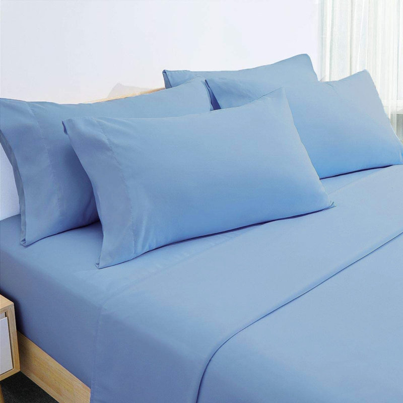 Luxury Rayon from Bamboo Sheet Set Queen, Sky Blue