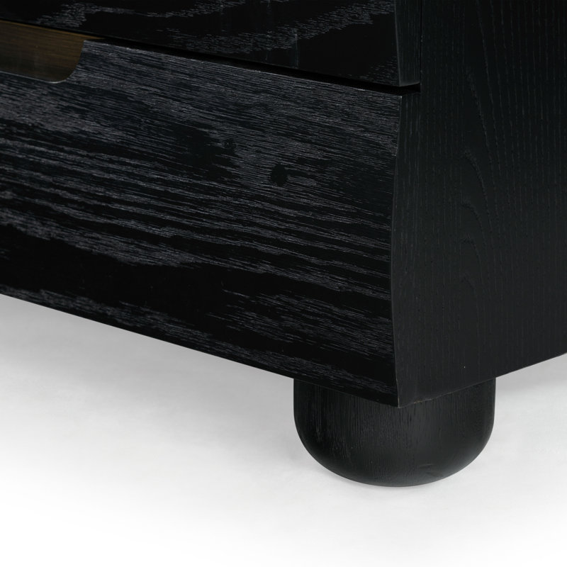 Beethoven Wood 6 Drawer Dresser, Black