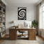 Motif abstrait en spirale noir et blanc-886039953