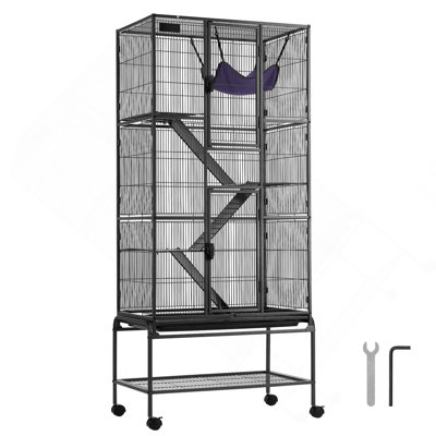 Cage à furet à 4 niveaux 69 po avec 3 rampes