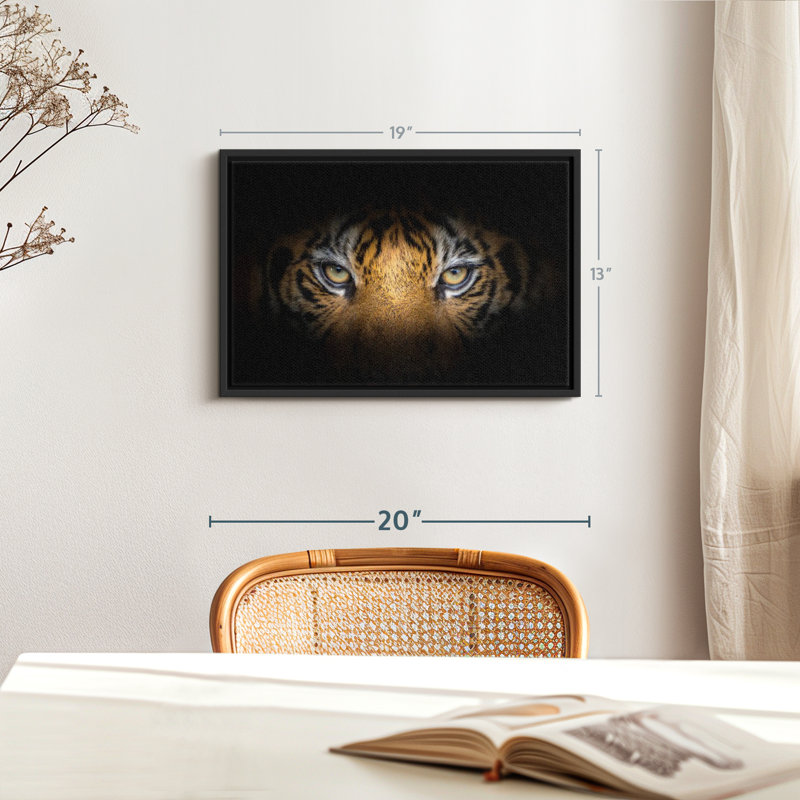 Animal «Fierce Eyes Tiger», reproduction sur toile, H 13 po x l 19 po