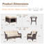 Ensemble de conversation en osier avec coussins-434694544