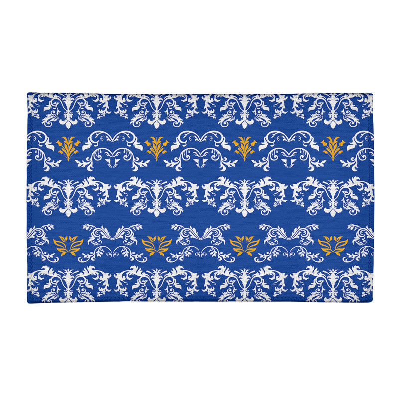 Damask Indoor Rug, Rectangle 2' x 3'