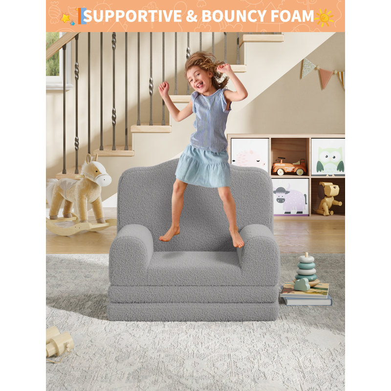 Children's Foam Chair, Gray