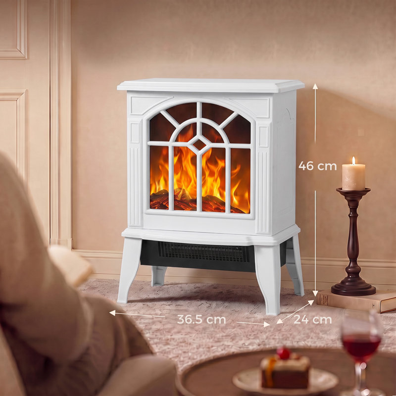 HOMCOM 36.5 cm W Electric Stove, White