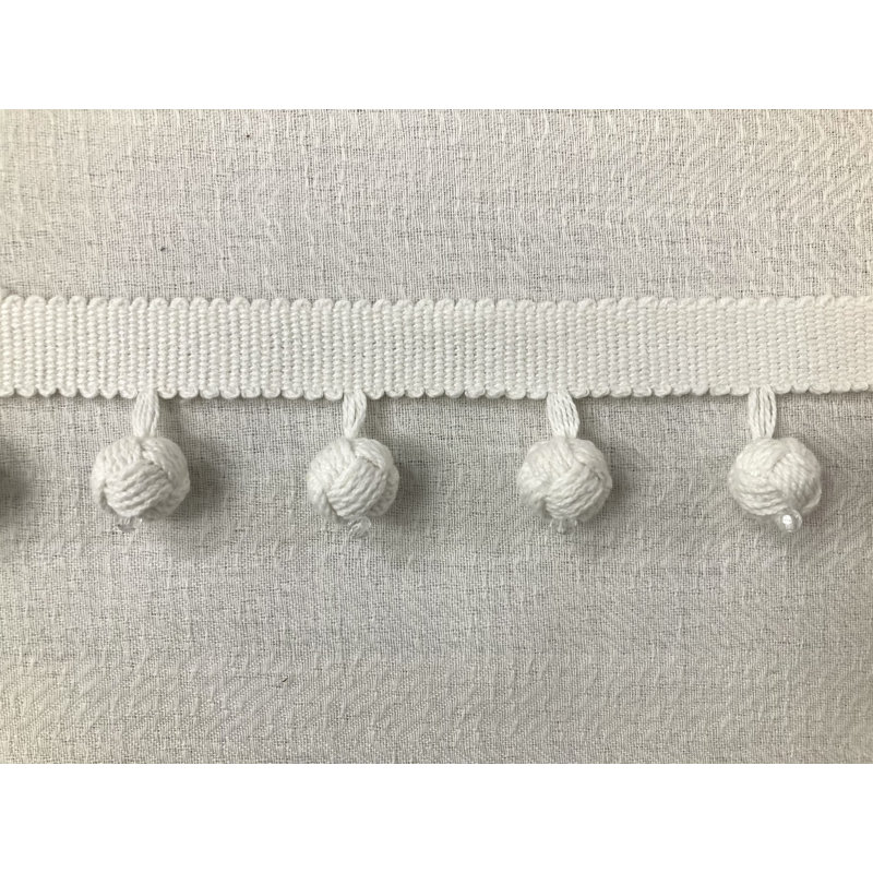 Bordure de frange nouée à la main, Blanc