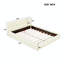 Grand lit plateforme tapissier avec tissu épais, lit au sol avec structure solide, élégant et confortable-951574355