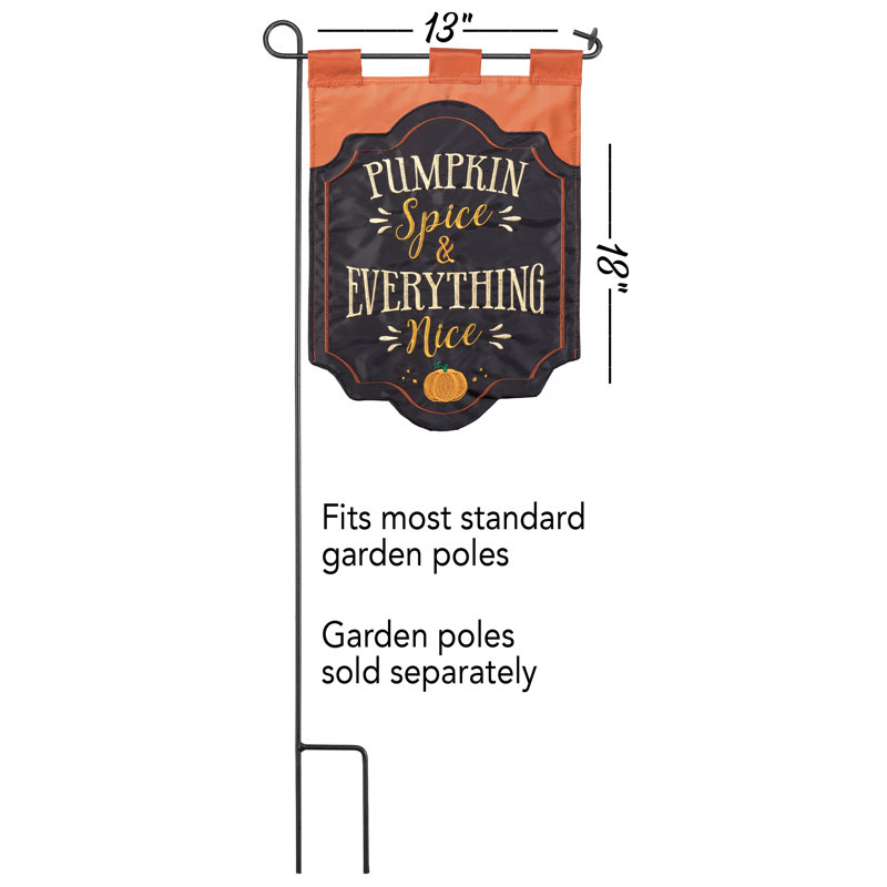 Drapeau de jardin en polyester 18 po x 13 po Alastar