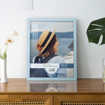 Light Blue Wood Picture Frame - Set of 8