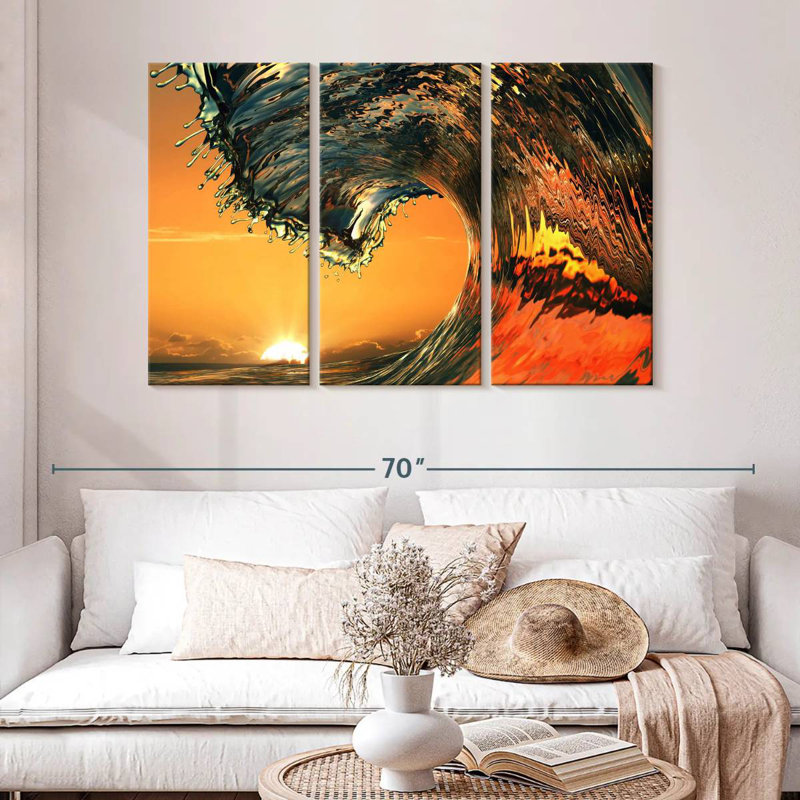 Gillard Smooth Sea Wave, H 32 po x l 50 po