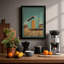 Solitary Beach Hut Coastal - Framed Print-337596264-337596265