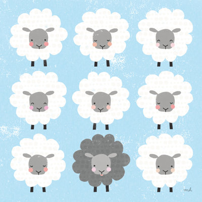 Be Ewe 1 Piece Wrapped Canvas Painting