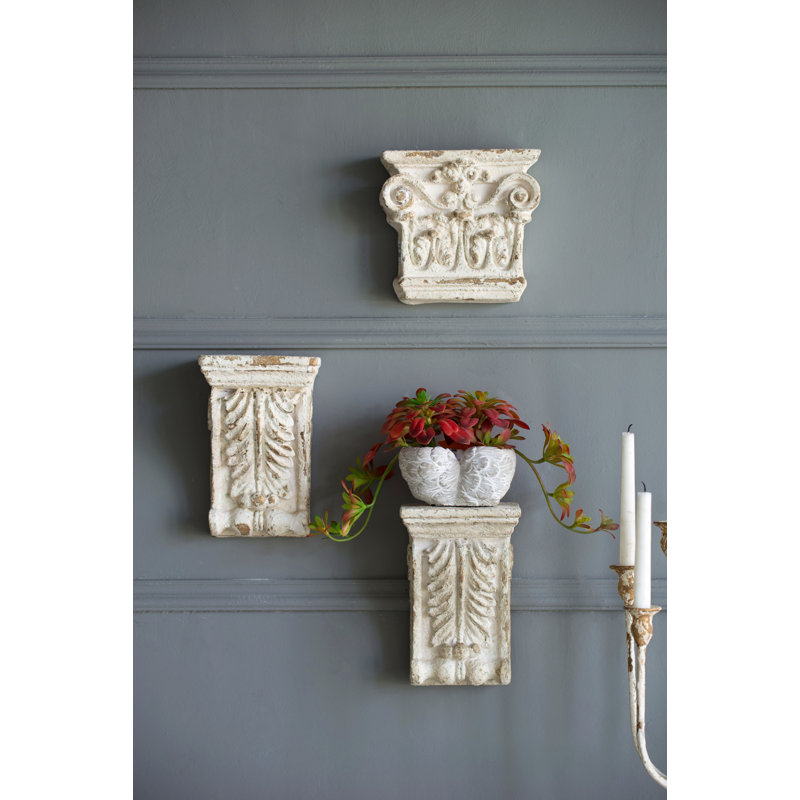 Tablette murale blanc antique, H 9,3 po x l 5,1 po x P 4,7 po