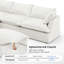 Canapé modulaire rembourré en duvet, canapé convertible Comfty-1131694922