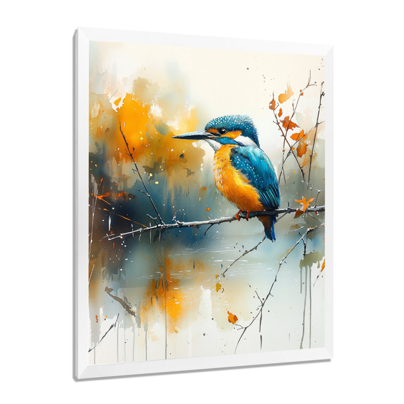 Sharleen - Animals Wall Art Living Room, 20" H x 12" W, Picture Framed, White