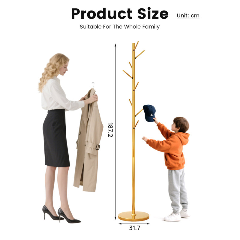 Metal 8 - Hook Coat Rack