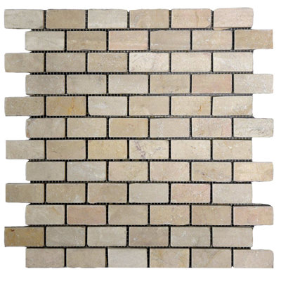 Carreau de mosaïque en marbre et brique