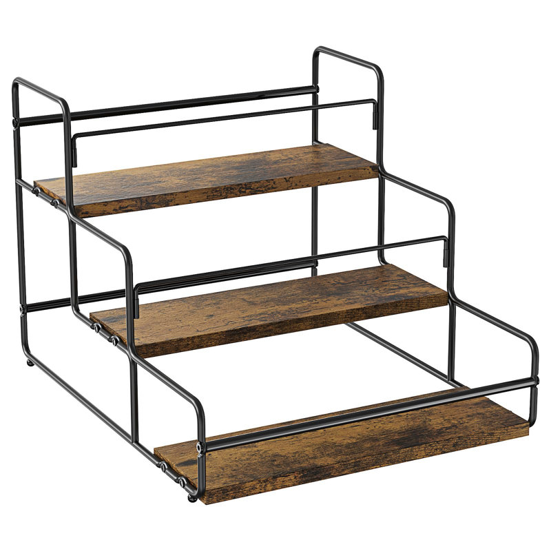 9 Bottle Tabletop Wine Bottle Rack Brown