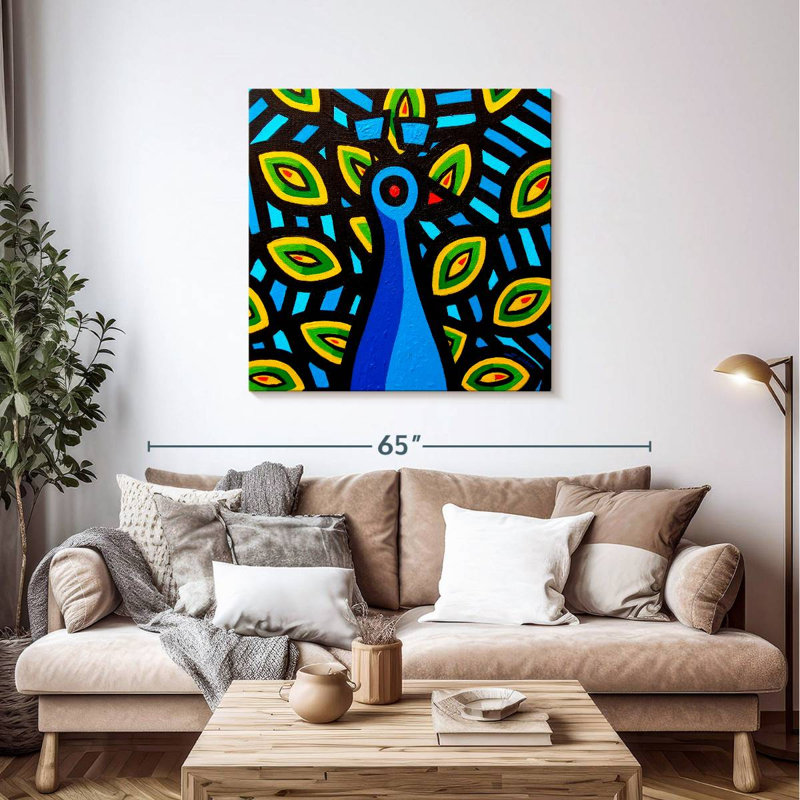 Crowle Peacock I, 39" H x 39" W