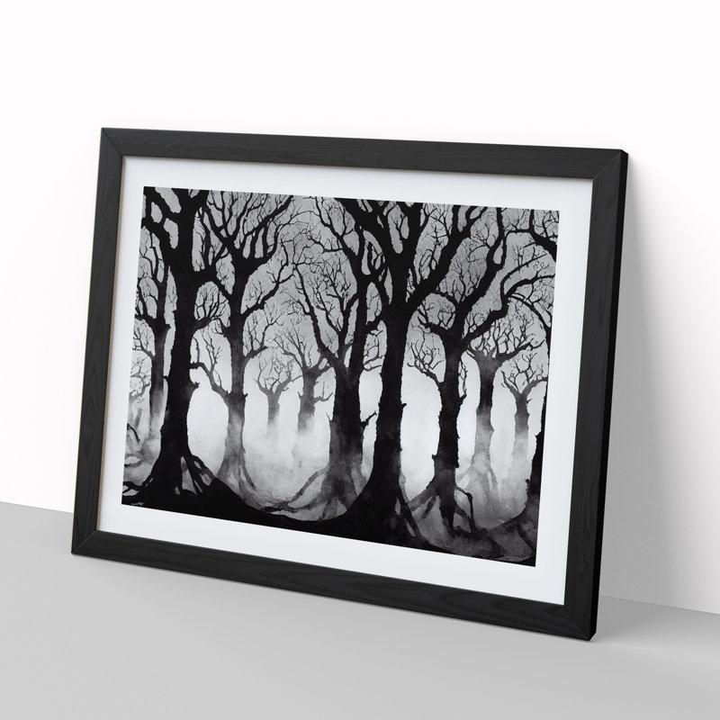 A Feisty Forest - Framed Print, 46cm H x 64cm W x 2cm D, Black Framed