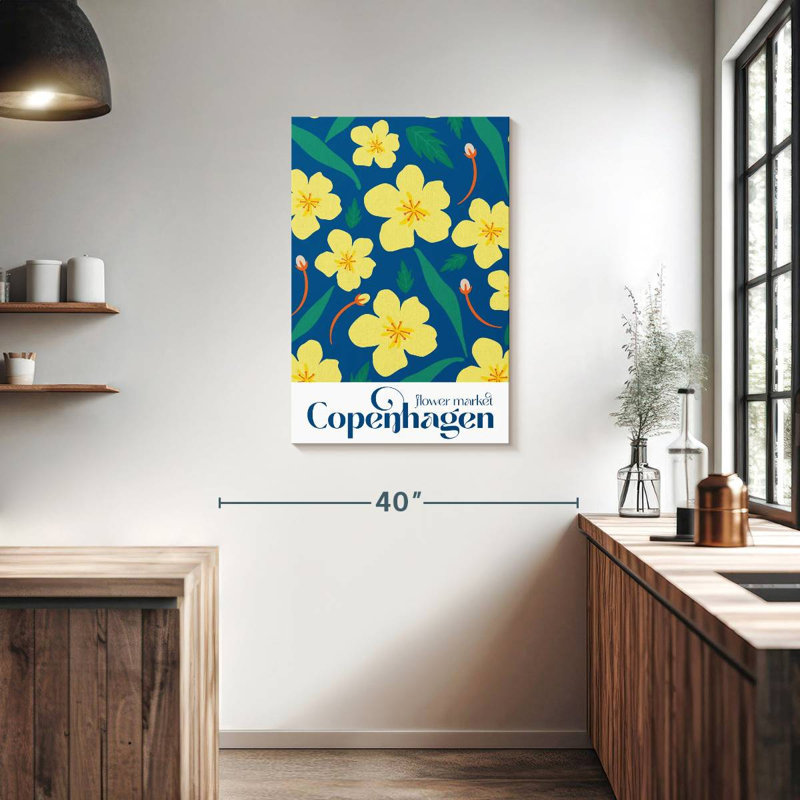 Harnek Copenhagen Flower Market Poster, 36" H x 24" W