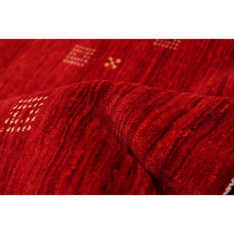 Tapis rouge Kashkuli Gabbeh 6 pi 4 po x 9 pi 7 po