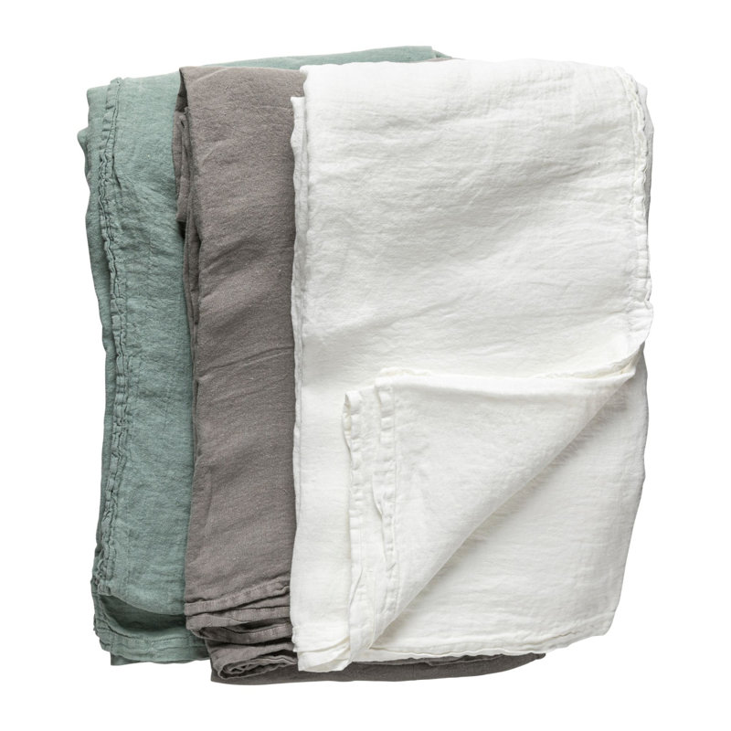 Maria Handmade Tablecloth, Chalk White
