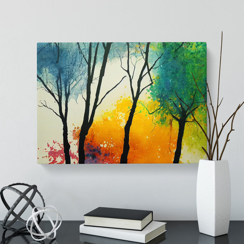 Glorious Trees Abstract - Wrapped Canvas Print, 35cm H x 50cm W x 3cm D