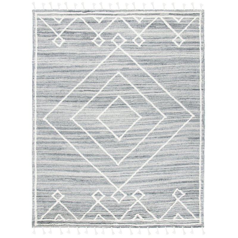 Tapis en laine touffeté à la main Casablanca, Rectangle 8 pi x 10 pi