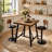 31.5" Solid Wood Bar Table, Counter Height Pub Table Kitchen Dinner Table
