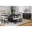 Table de comptoir Sherine avec feuille anthracite 20 po