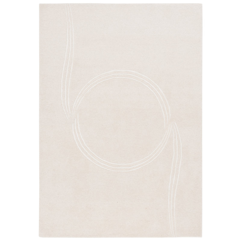 Tapis géométrique en laine / viscose touffeté à la main Iqra, Rectangle 4 pi x 6 pi