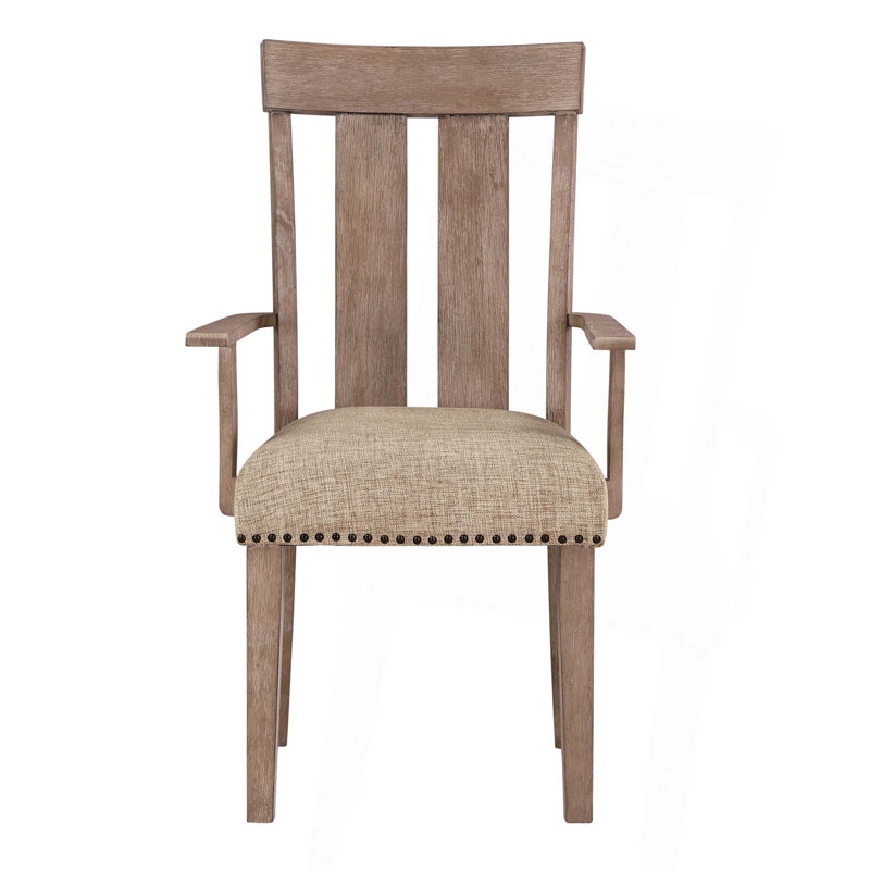 Chaise avec accoudoirs en tissu et érable, ensemble de 2