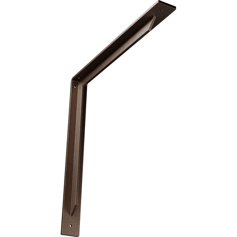Support en acier Stockport, H 18 po x l 2 po x P 18 po, Bronze foncé martelé