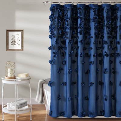 Riley Solid Colour Single Shower Curtain
