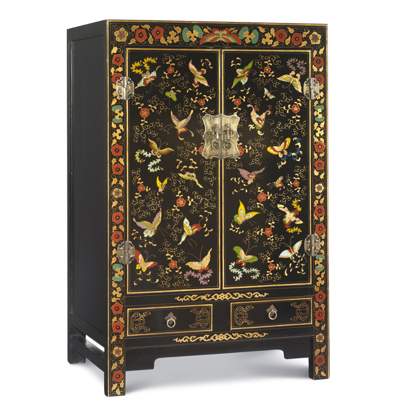 Hangzhou 82cm Sideboard, Black Lacquer