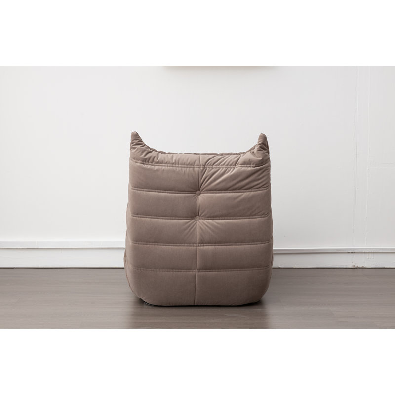 Simone Fabric Bean Bag Lounger, Brown Fabric