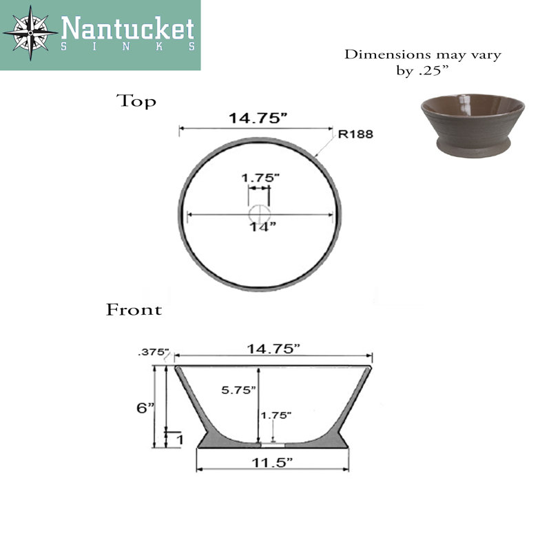 Regatta 14.75'' L Bathroom Sink