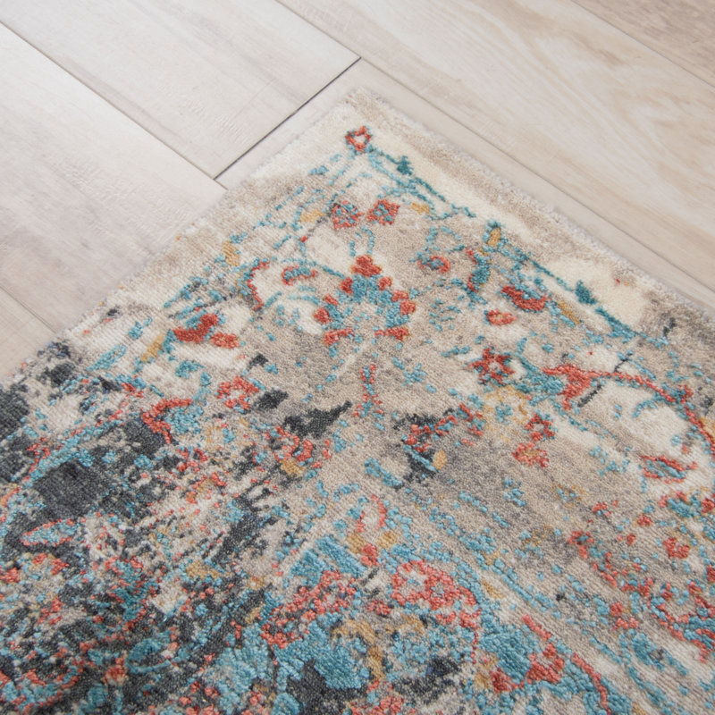 Wool "Hybrid" Power Loomed/Hand Finished Area Rug, Rectangle 5' x 8'