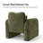 Fidele 33"W Modern Upholstered Armchair with Lumbar Support Pillow-496915685